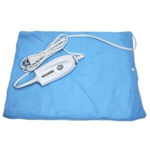 BodyMed Moist/Dry Washable Cover w/ 3 Settings Heating Pad Blue Auto Shutoff